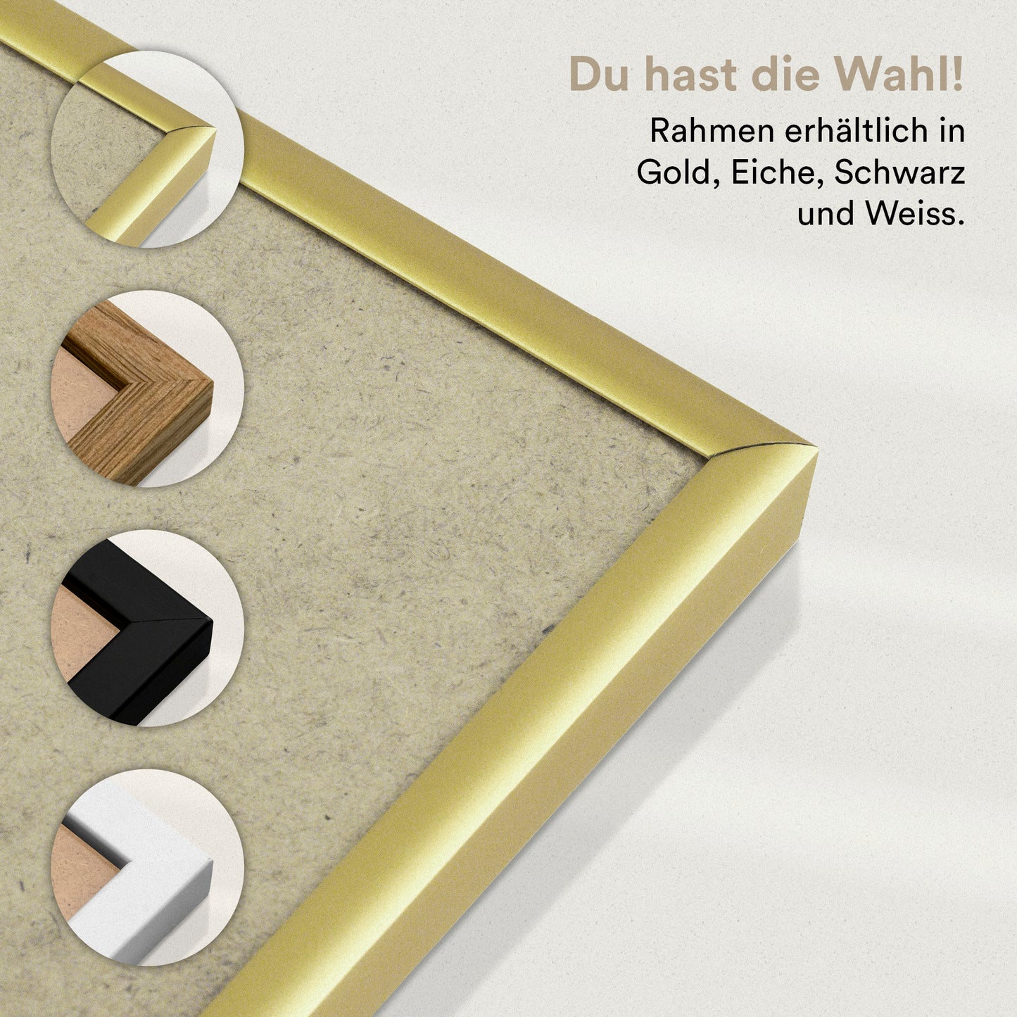 Bilderrahmen Set - 3-teilig - Gold