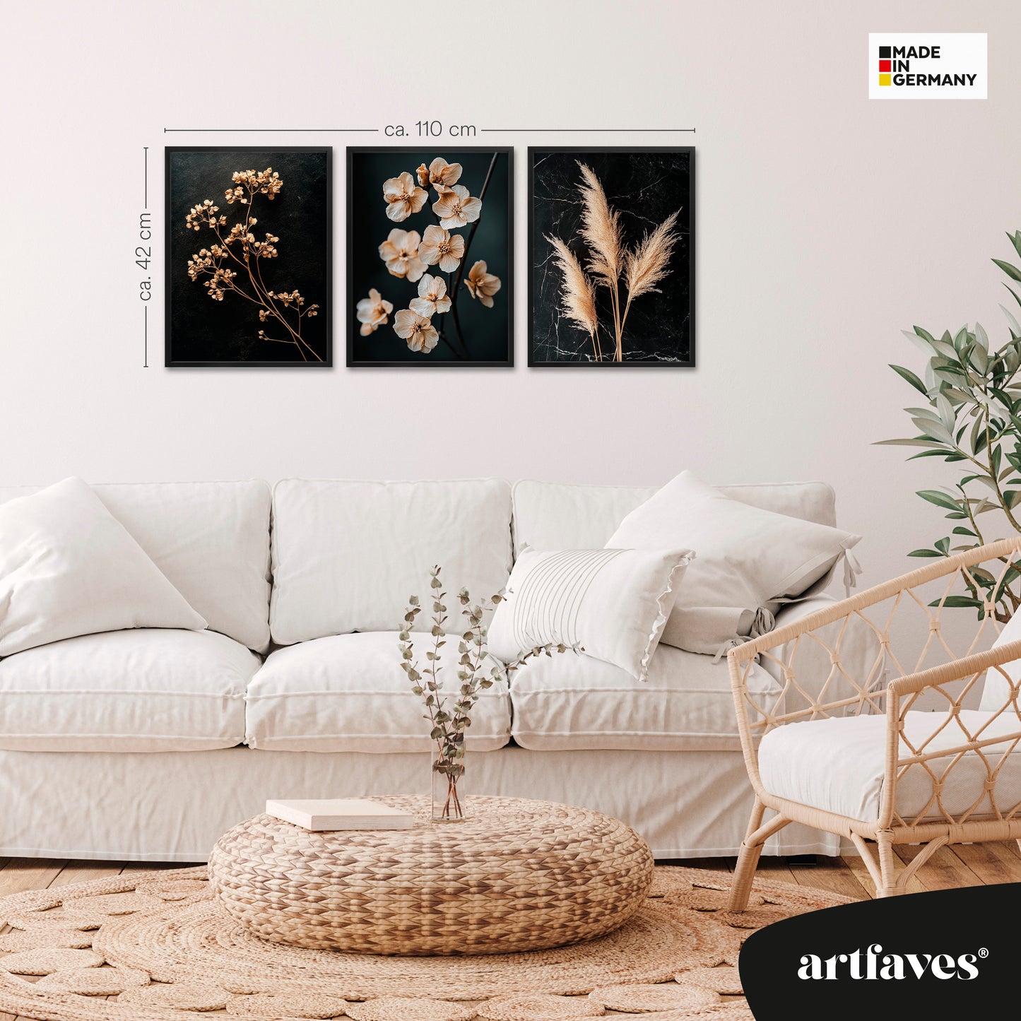 ARTFAVES® Poster Set - Dark Flowers 2