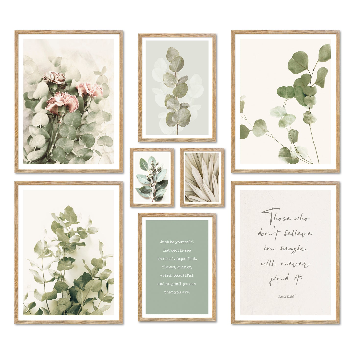Poster Set - EUCALYPTUS I Deko Wandbilder pastell-grün