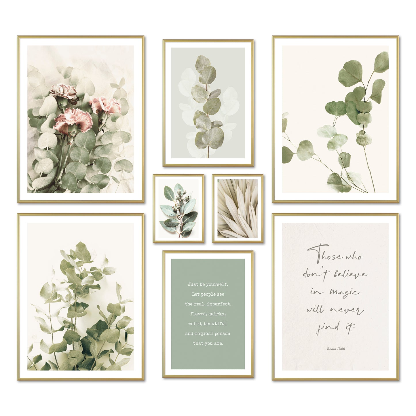 Poster Set - EUCALYPTUS I Deko Wandbilder pastell-grün