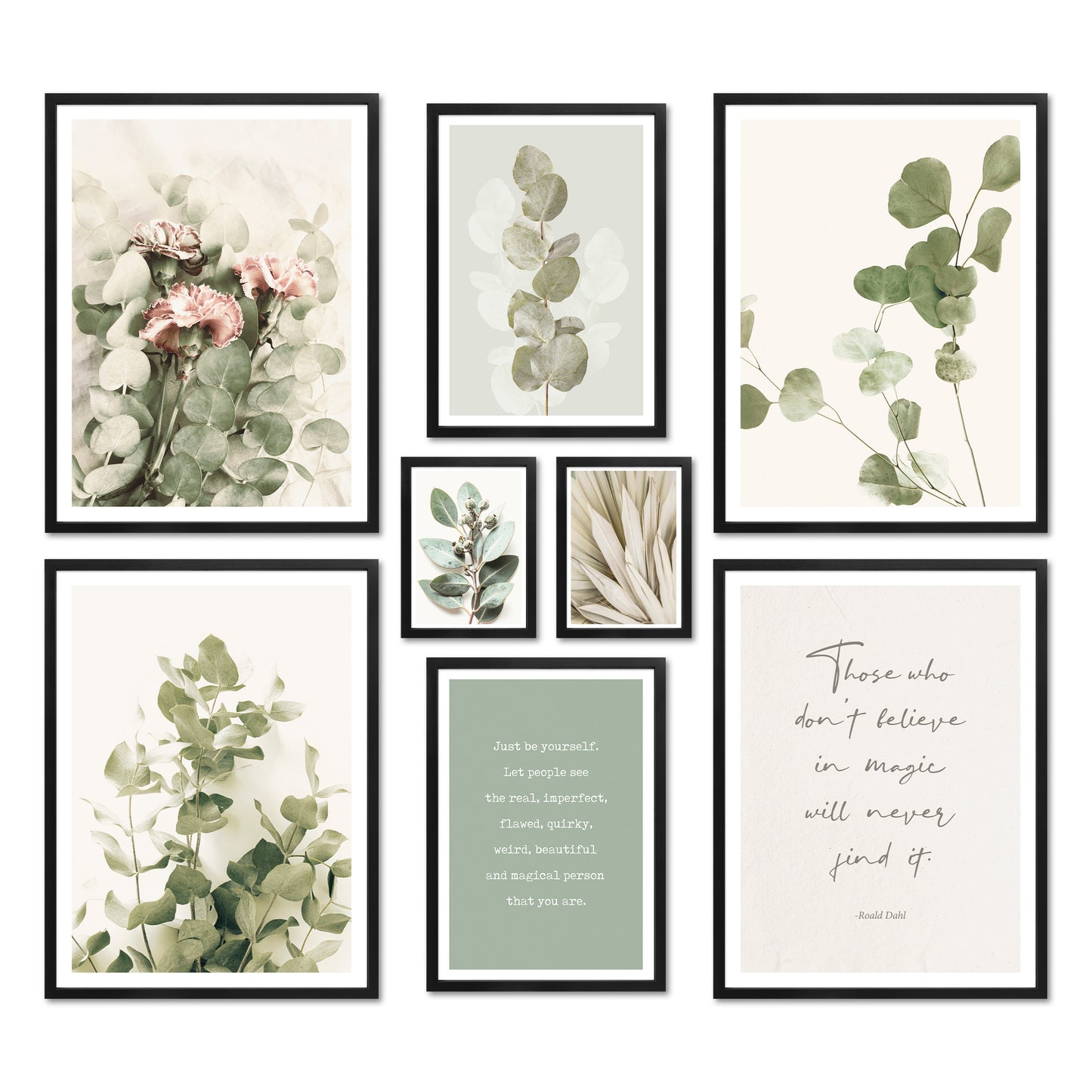 Poster Set - EUCALYPTUS I Deko Wandbilder pastell-grün