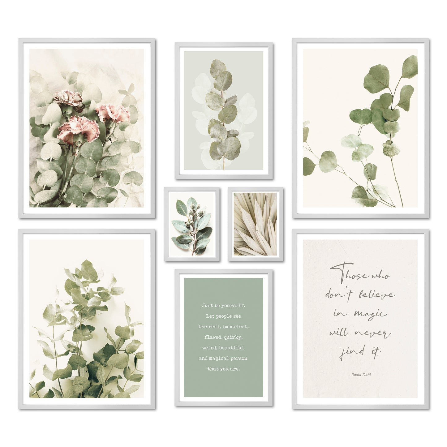Poster Set - EUCALYPTUS I Deko Wandbilder pastell-grün