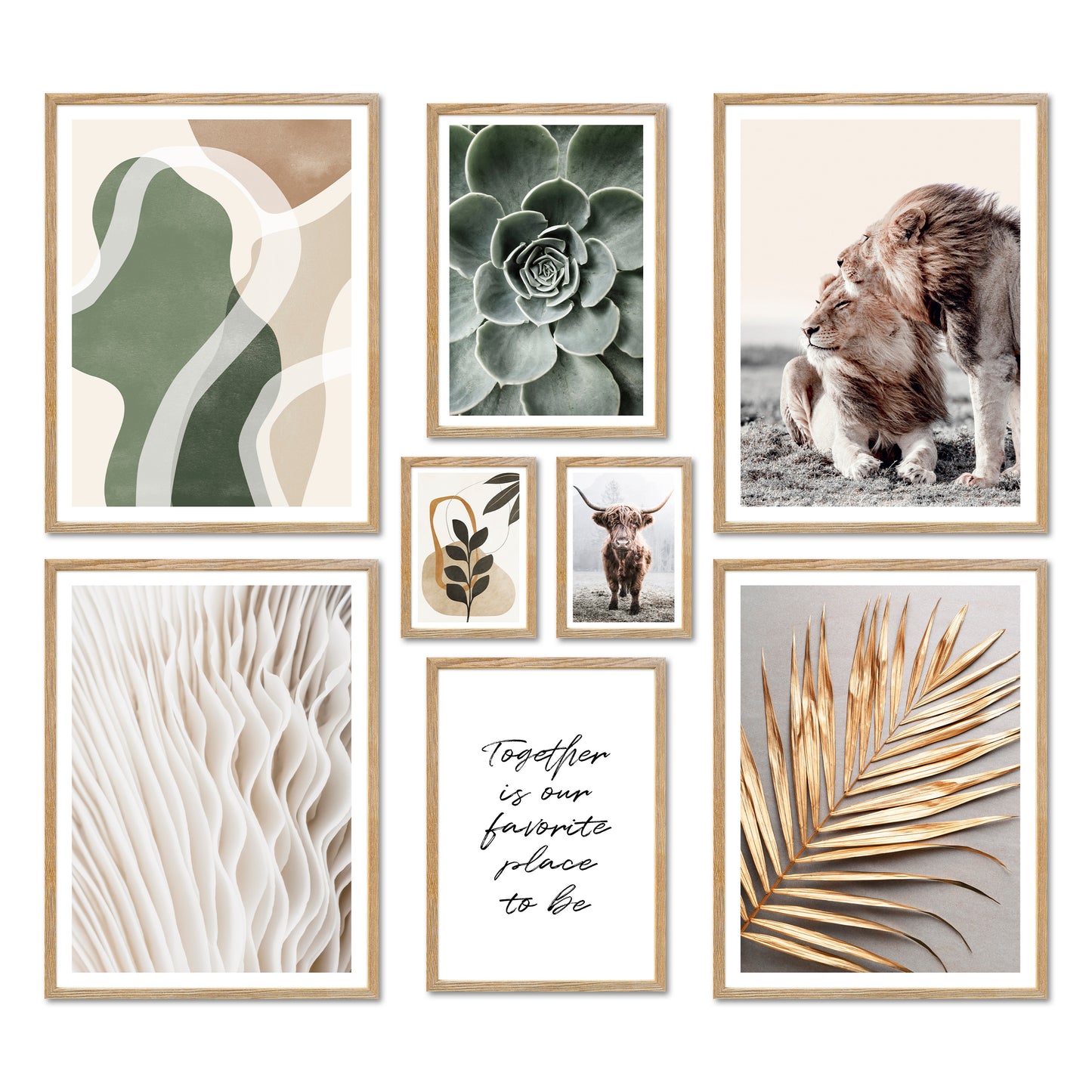 Poster Set - ABSTRACT NATURE I Nature Decoration Wall Pictures Green