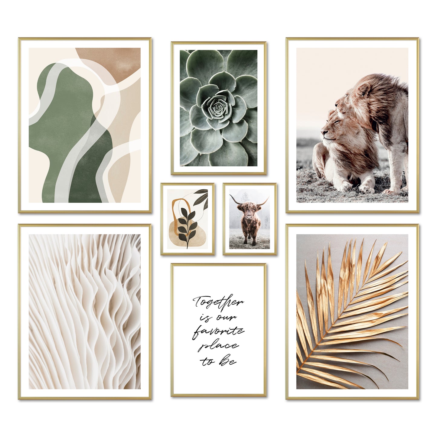Poster Set - ABSTRACT NATURE I Nature Decoration Wall Pictures Green