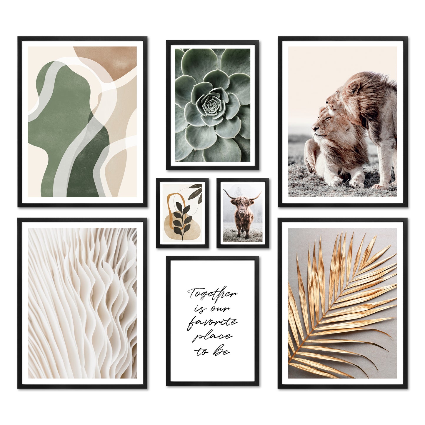 Poster Set - ABSTRACT NATURE I Nature Decoration Wall Pictures Green