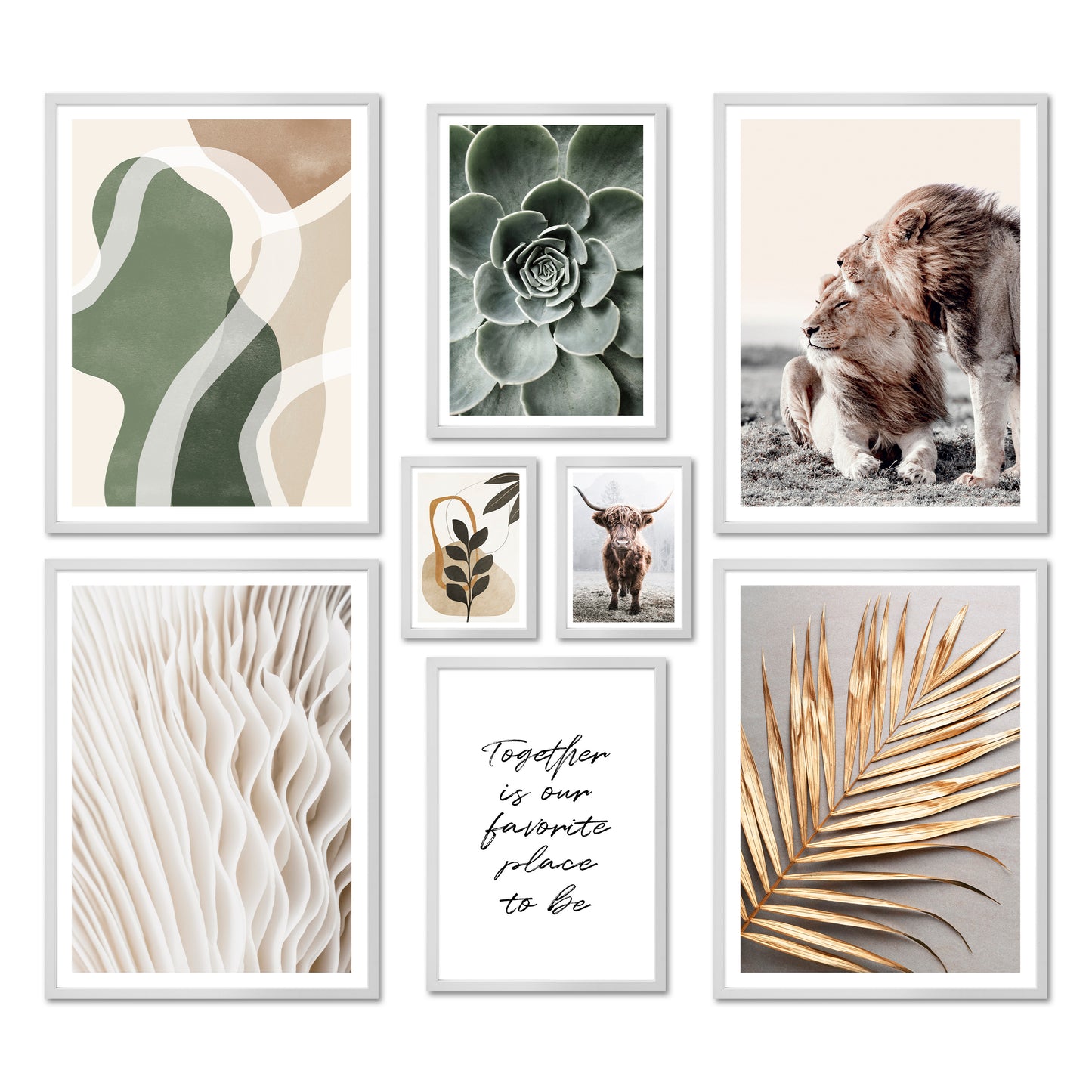 Poster Set - ABSTRACT NATURE I Nature Decoration Wall Pictures Green