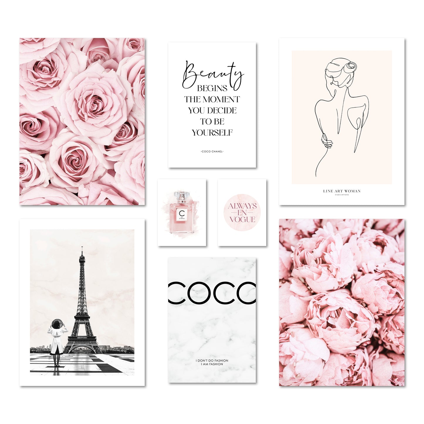 ARTFAVES® Poster Set - COCO ROSE