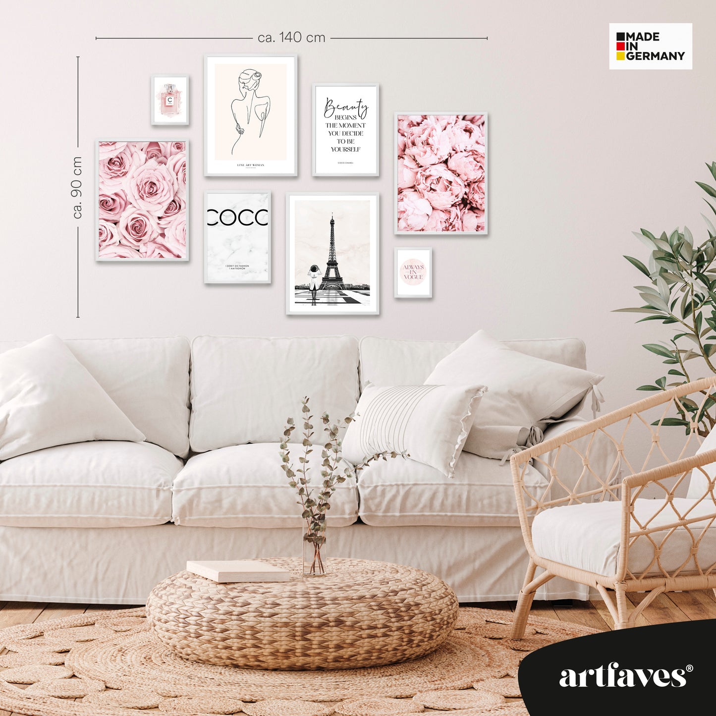 ARTFAVES® Poster Set - COCO ROSE
