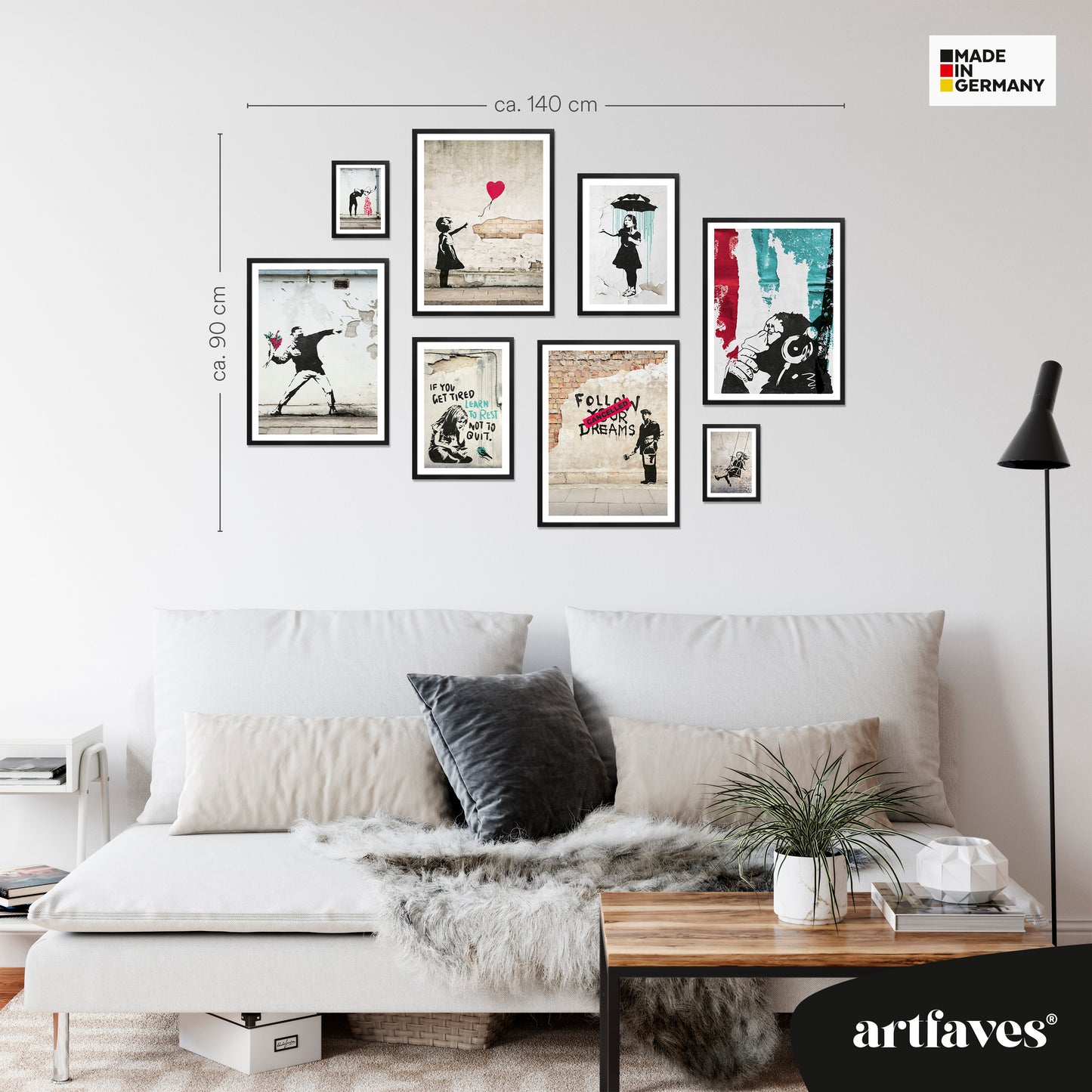 ARTFAVES® Poster Set - BANKSY STREET ART