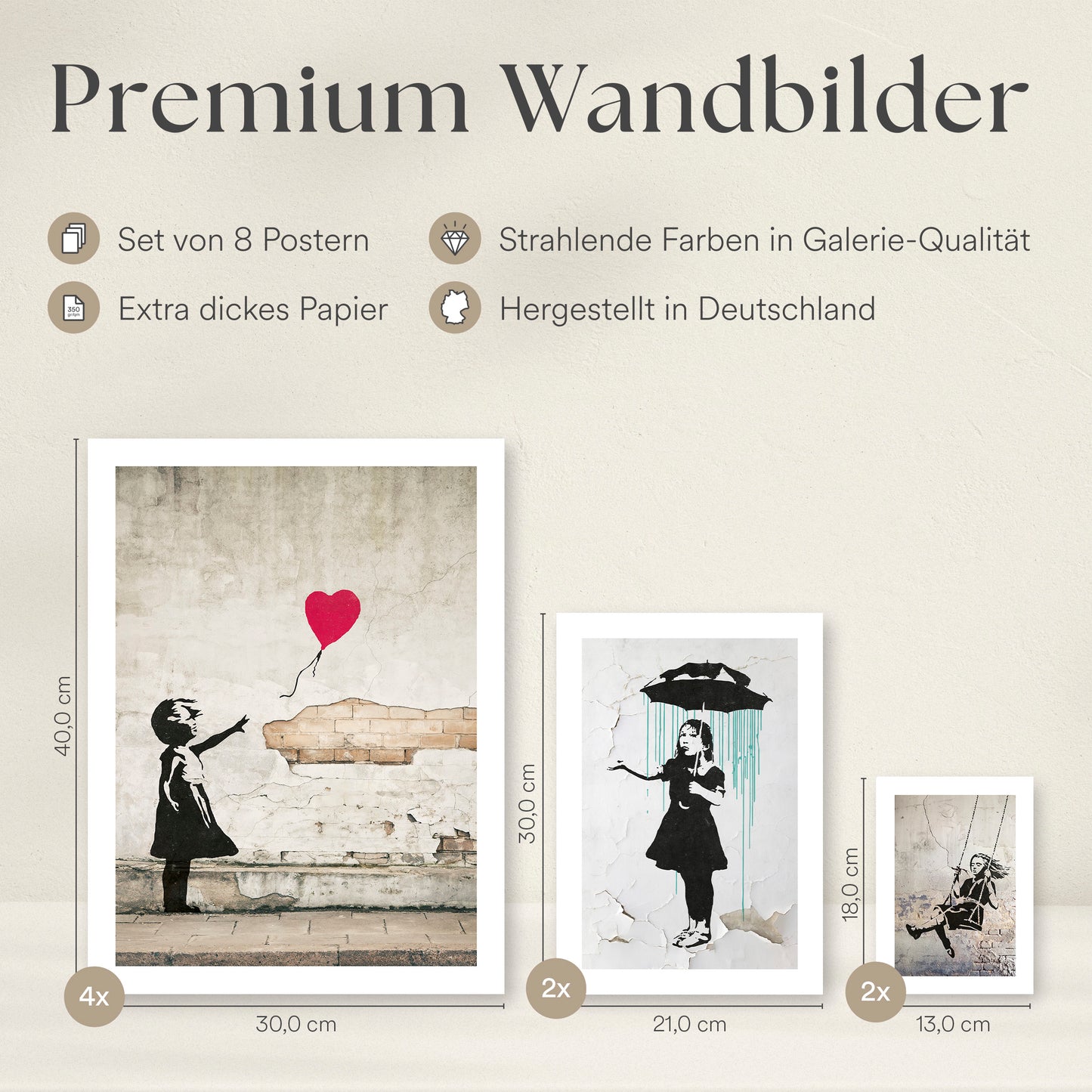 ARTFAVES® Poster Set - BANKSY STREET ART