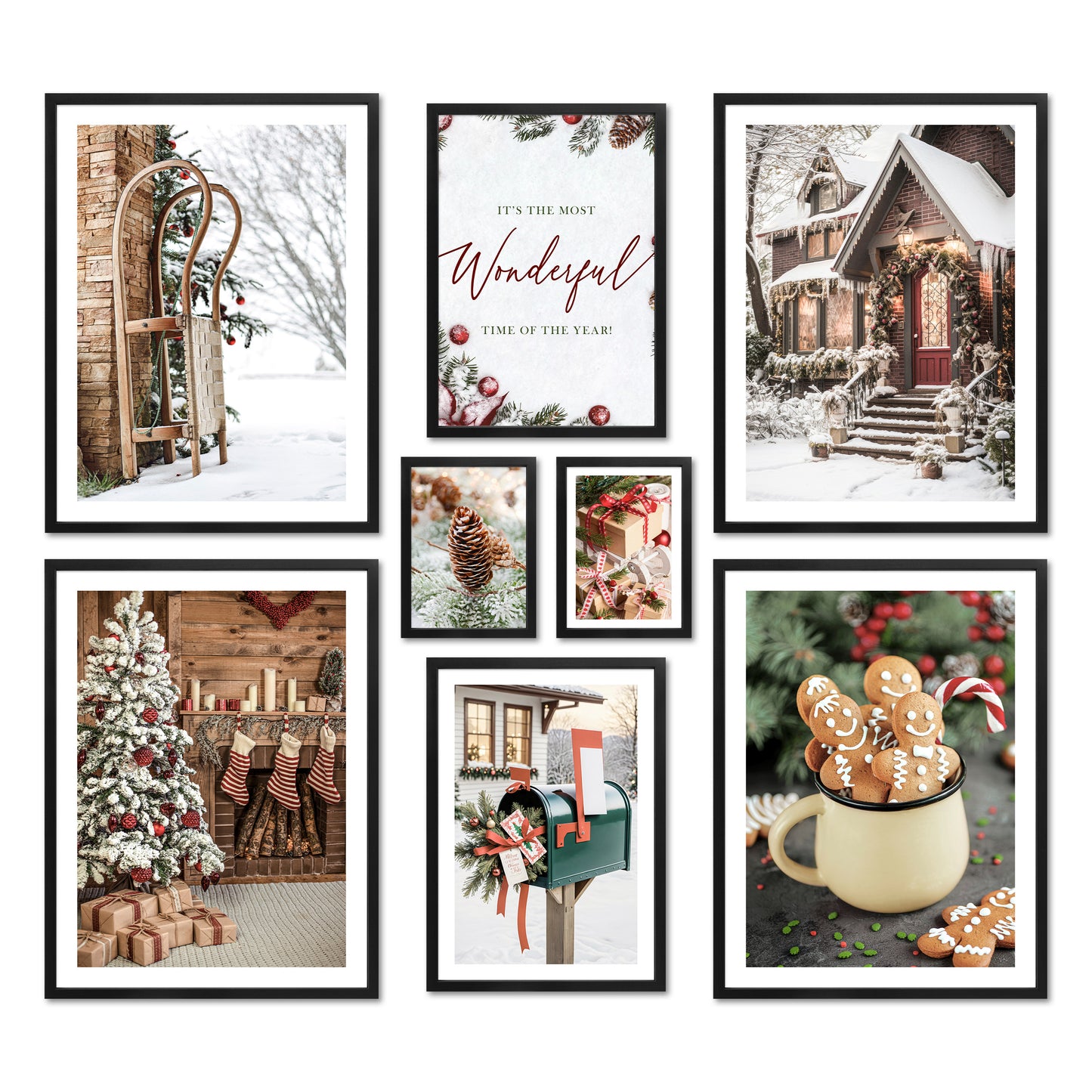 Poster Set - CHRISTMAS TIME I Christmas Decoration Wall Pictures