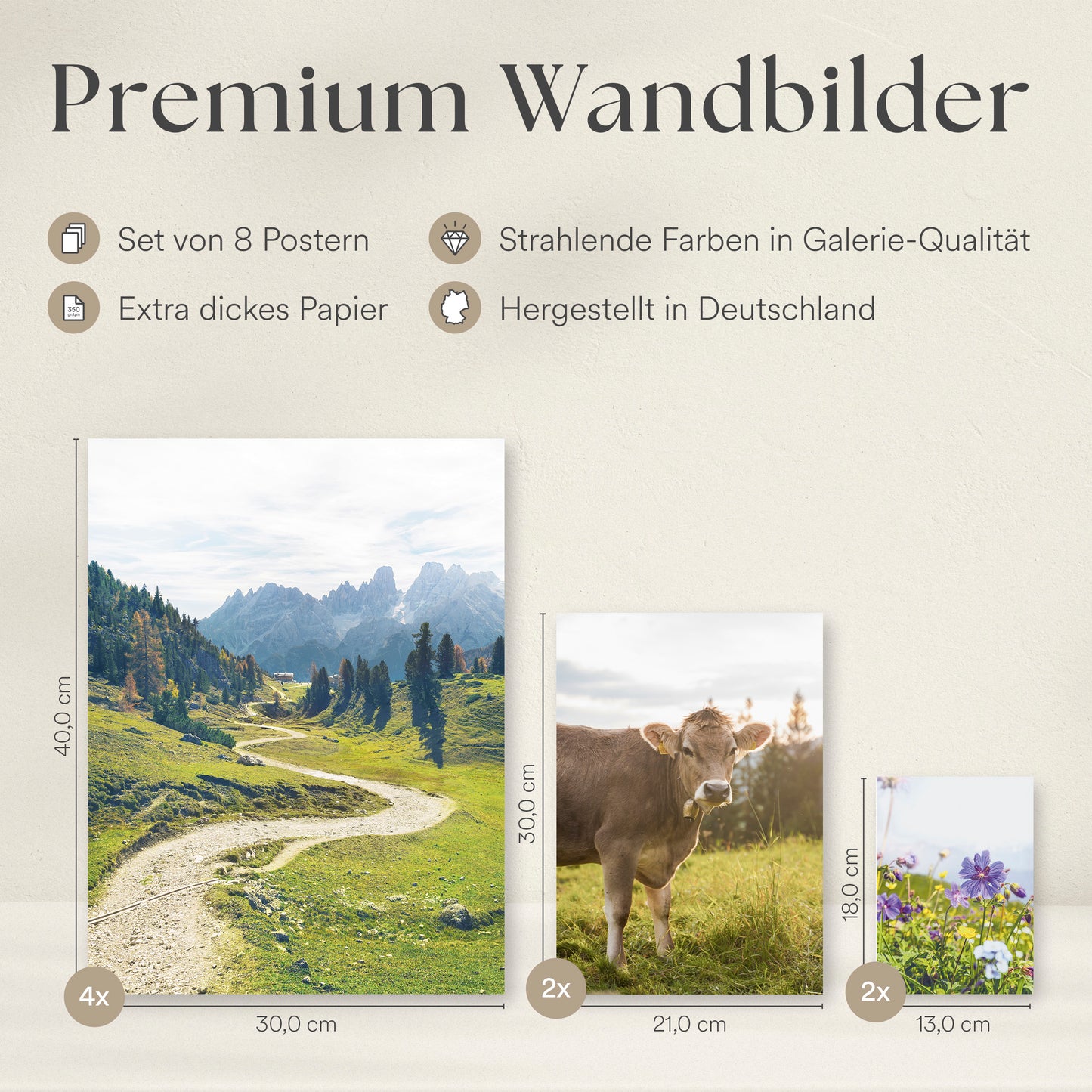 ARTFAVES® Poster Set - In den Bergen