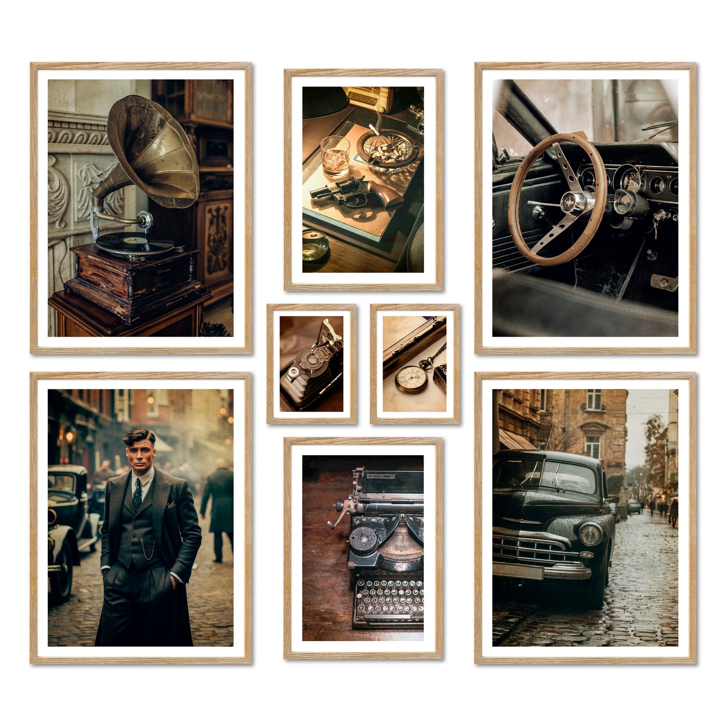 Poster Set - VINTAGE LONDON I Wall Pictures Mafia 20s 30s Gangster