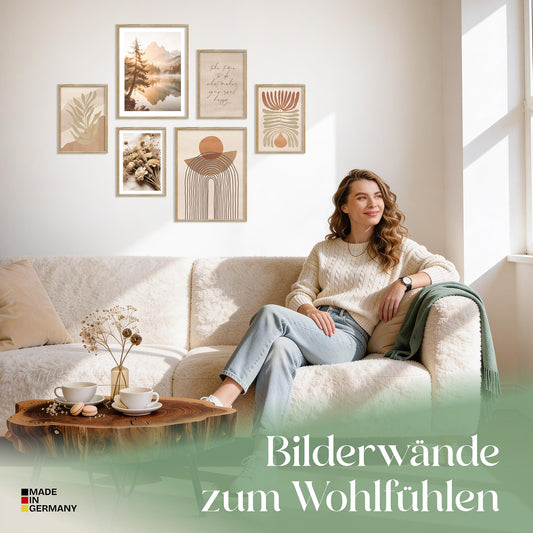 Poster Set Abstract Boho Bilderwand Wandbilder Boho ARTFAVES
