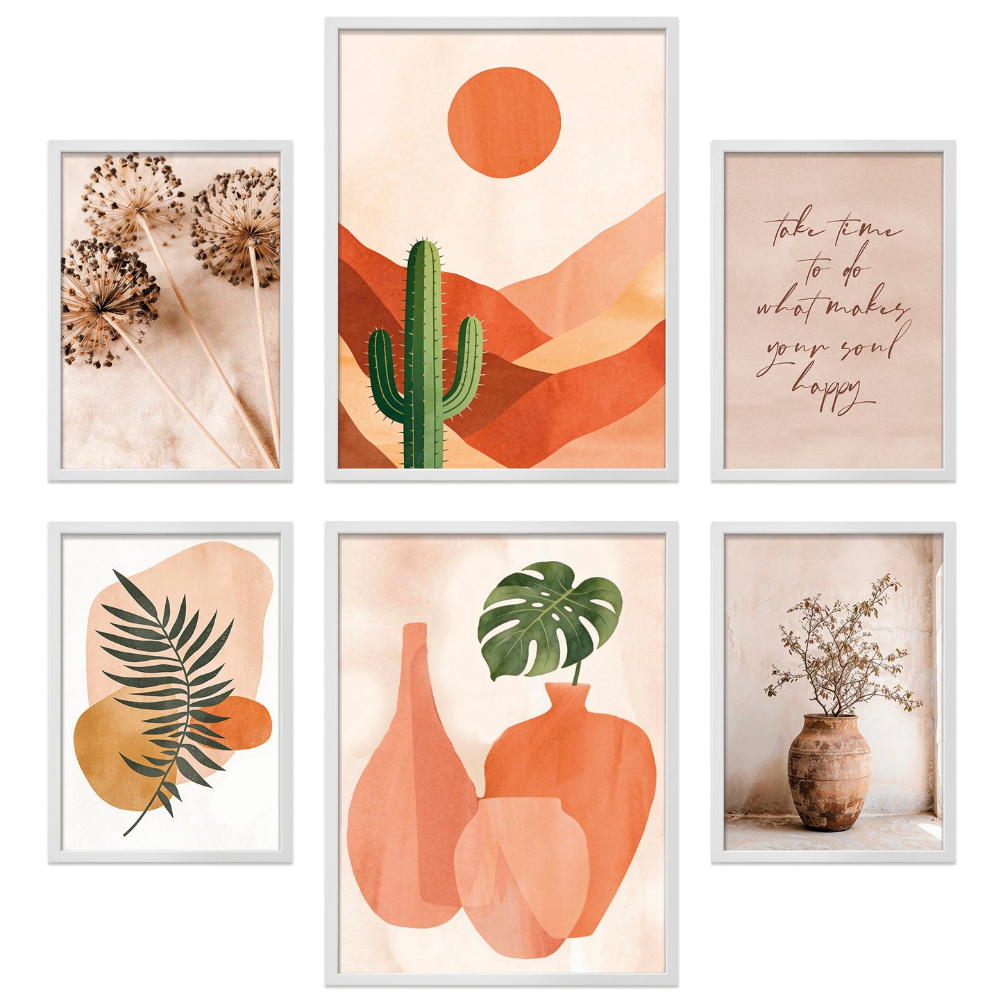 Poster Set Abstract Boho I mehrteilige Bilderwand I Wandbilder Boho