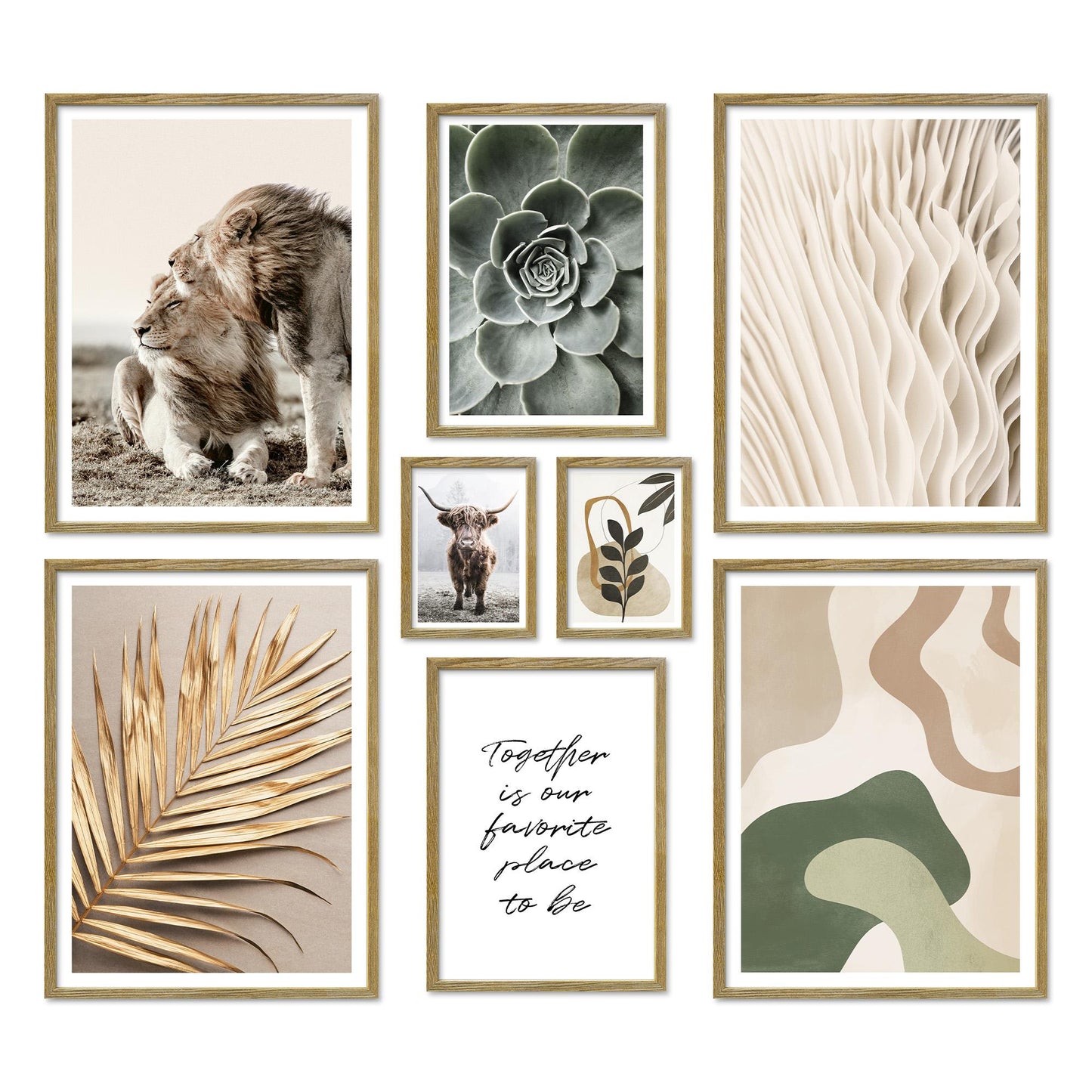 Poster Set - ABSTRACT NATURE I Nature Decoration Wall Pictures Green