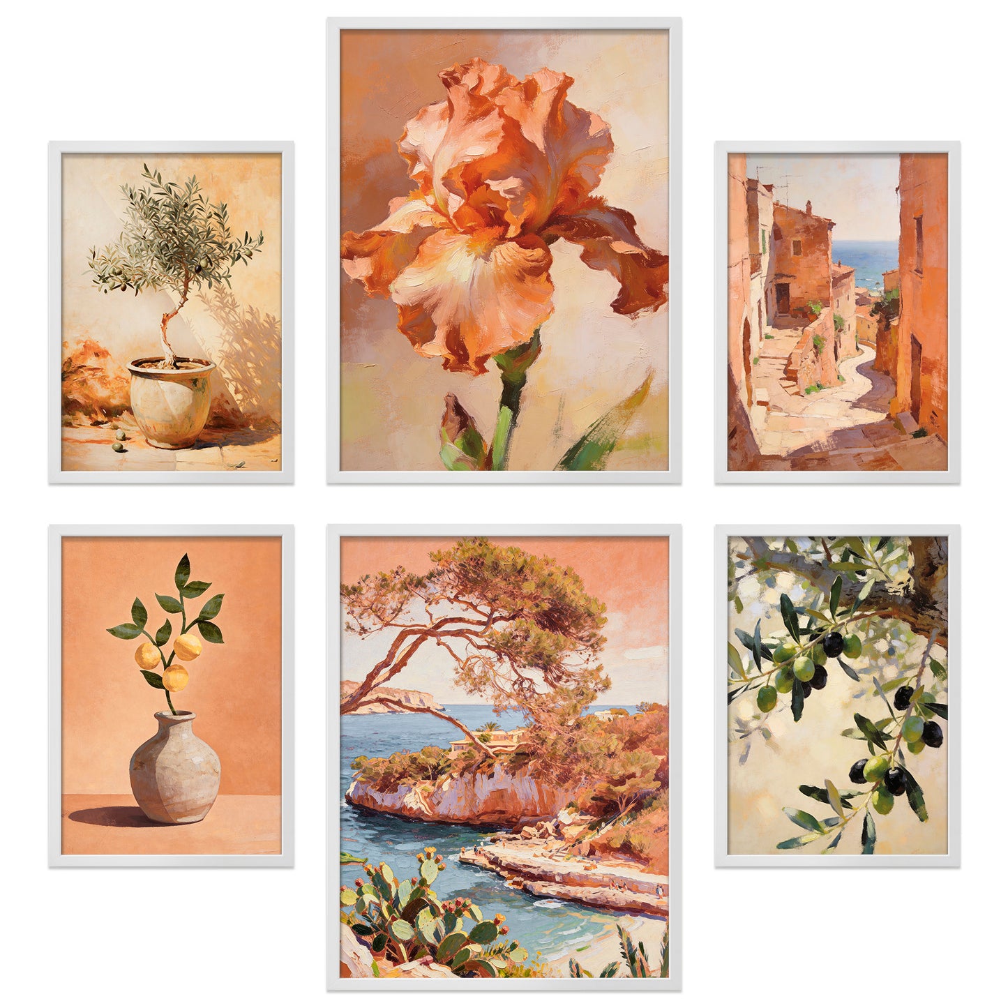 Poster Set Abstract Spain I mehrteilige Bilderwand I Wandbilder Spanien