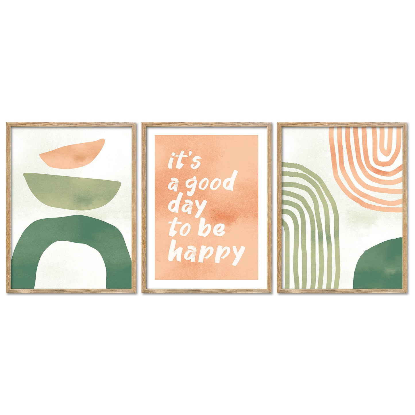 Poster Set Abstract Spring Trio I mehrteilige Bilderwand I Wandbilder Fruehling