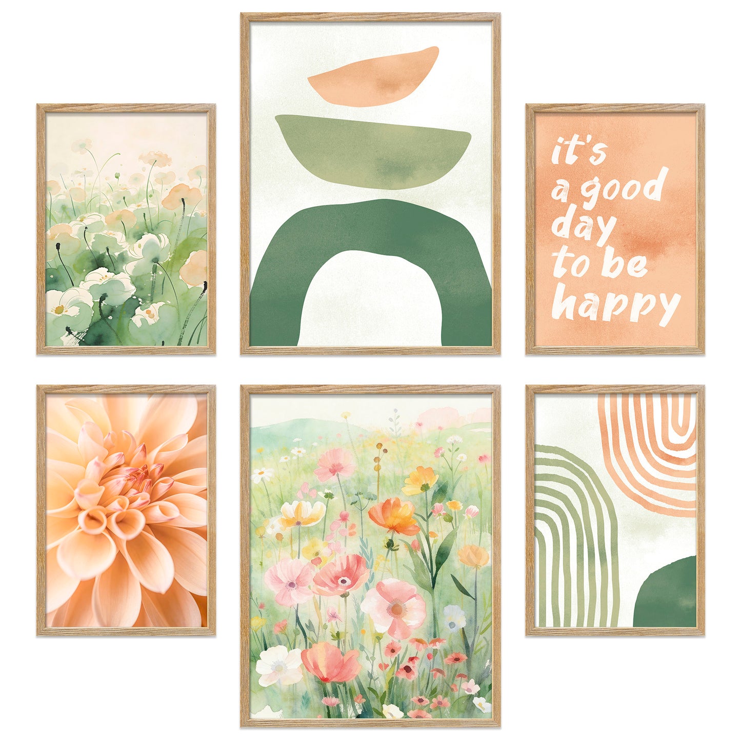 Poster Set Abstract Spring I mehrteilige Bilderwand I Wandbilder Fruehling