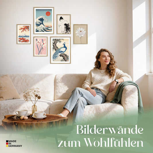 Poster Set Art Gallery Japan Bilderwand Wandbilder Hokusai ARTFAVES
