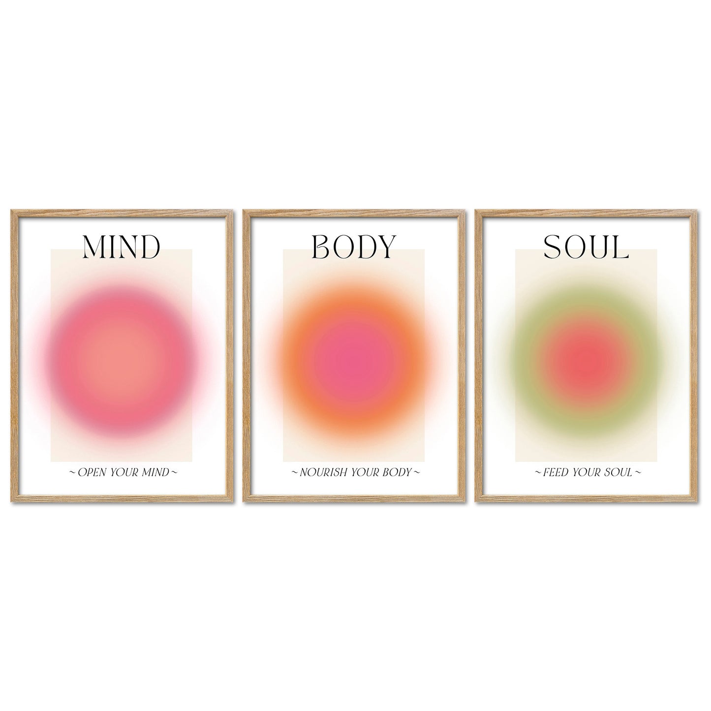 Poster Set Aura Trio I mehrteilige Bilderwand I Wandbilder Spirituell