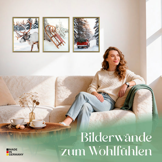 Poster Set Christmas Trio 1 Bilderwand Wandbilder Weihnachten ARTFAVES