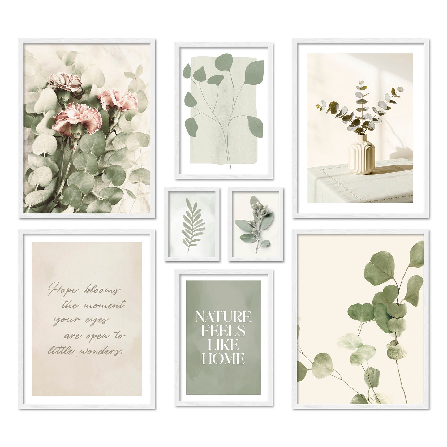 Poster Set Eucalyptus I mehrteilige Bilderwand I Wandbilder Eukalyptus