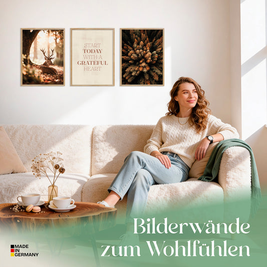 Poster Set Herbst Wald Bilderwand Wandbilder Herbst ARTFAVES