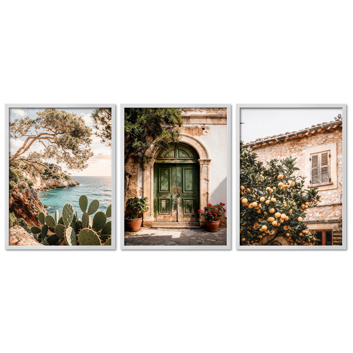 Poster Set La Dulce Vida Española Trio I mehrteilige Bilderwand I Wandbilder Sommer