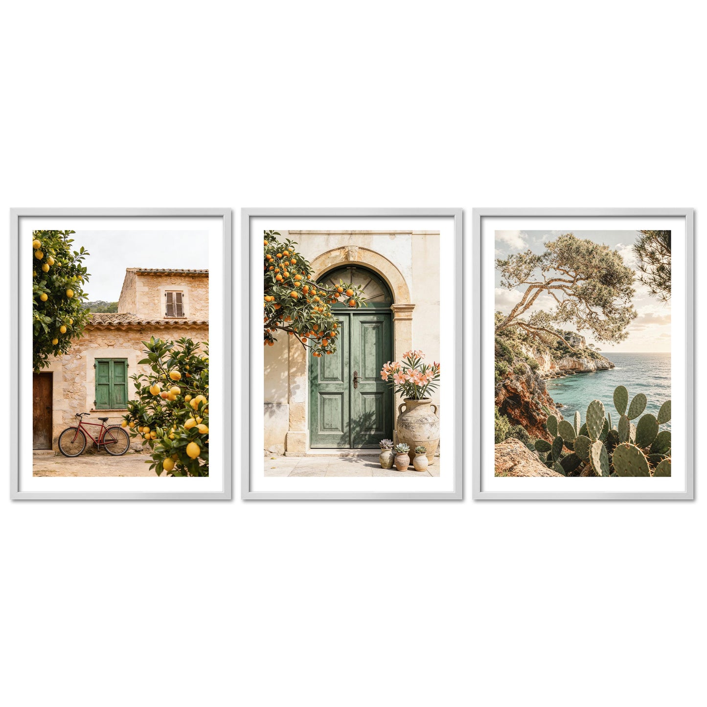 Poster Set La Dulce Vida Española Trio I mehrteilige Bilderwand I Wandbilder Sommer