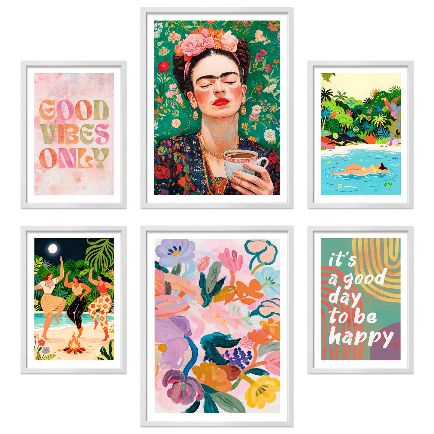 Poster Set Mixed Arts I mehrteilige Bilderwand I Wandbilder Abstrakte-Kunst