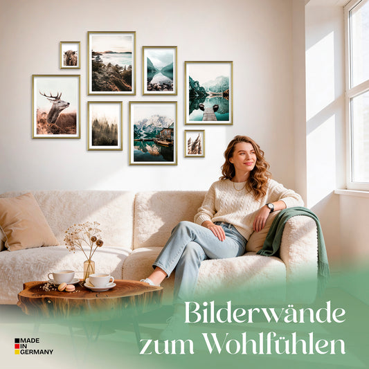 Poster Set Mysti River Bilderwand Wandbilder Berge ARTFAVES