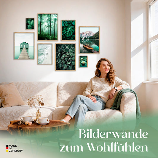 Poster Set Petrol Nature Bilderwand Wandbilder Natur ARTFAVES