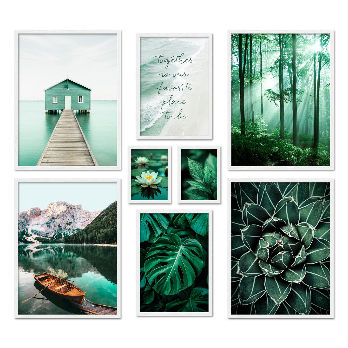 Poster Set Petrol Nature I mehrteilige Bilderwand I Wandbilder Natur
