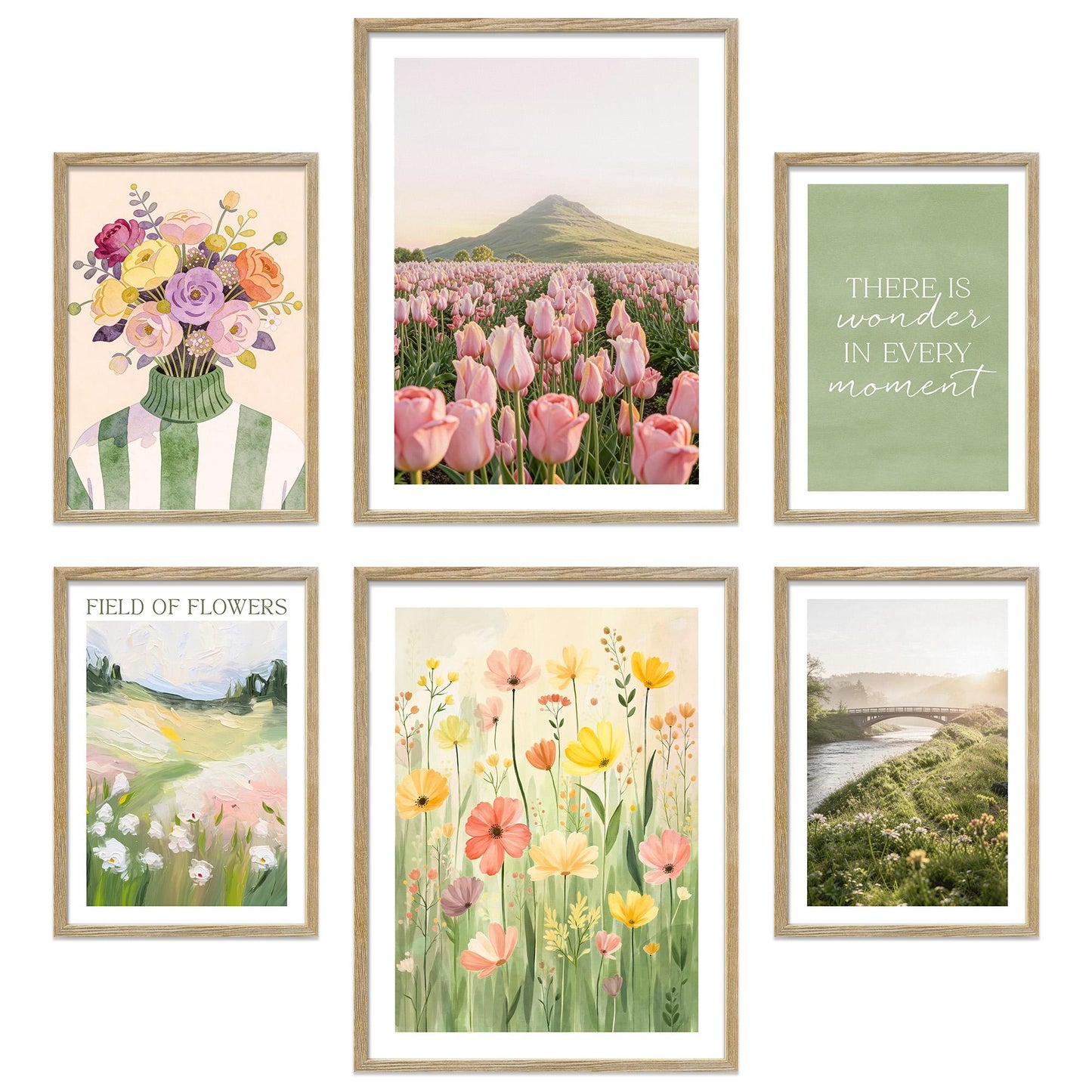 Poster Set Spring Dreams I mehrteilige Bilderwand I Wandbilder Fruehling