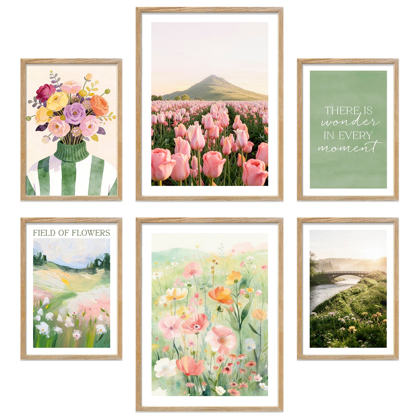 Poster Set Spring Dreams I mehrteilige Bilderwand I Wandbilder Fruehling