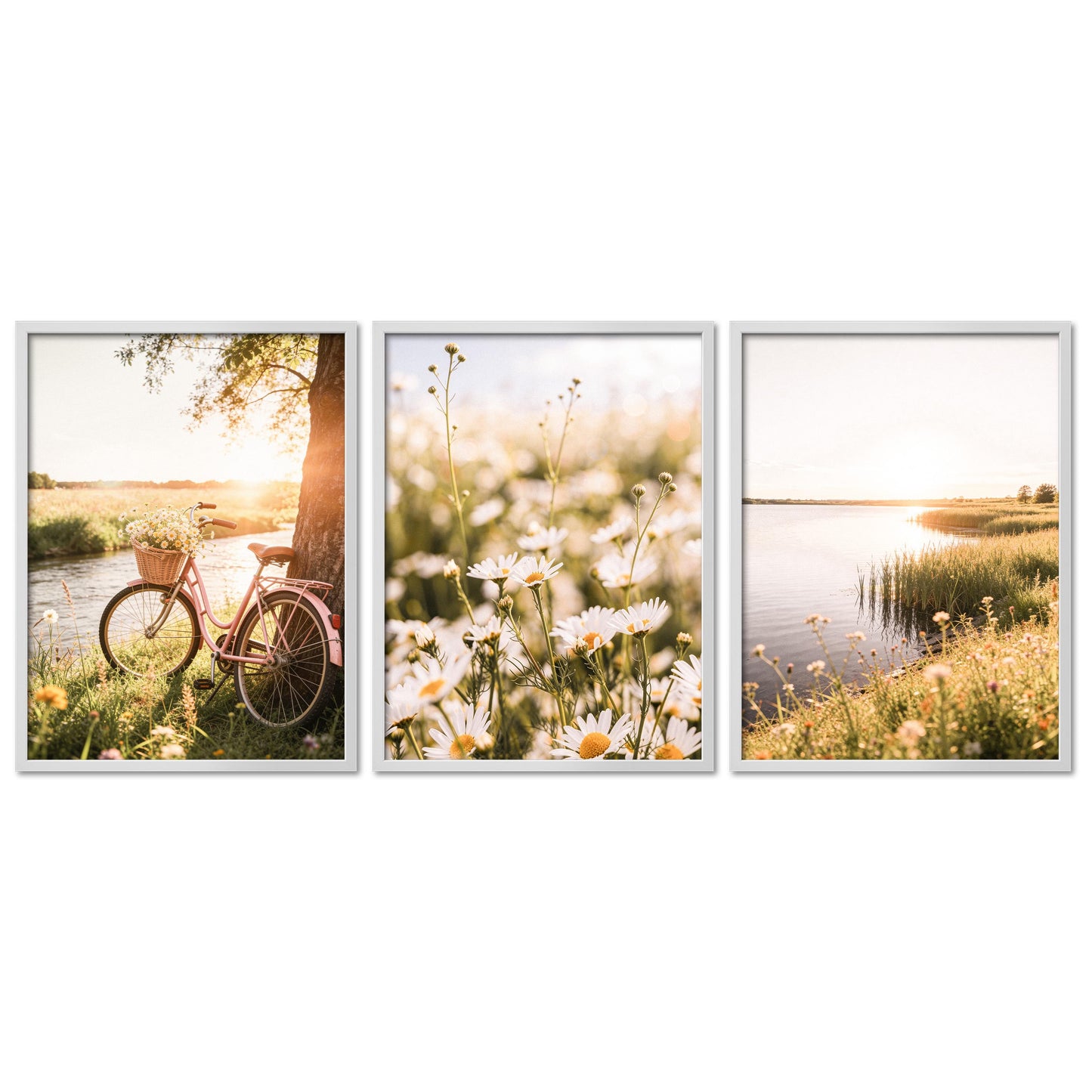 Poster Set Summer Breeze Trio I mehrteilige Bilderwand I Wandbilder Sommer