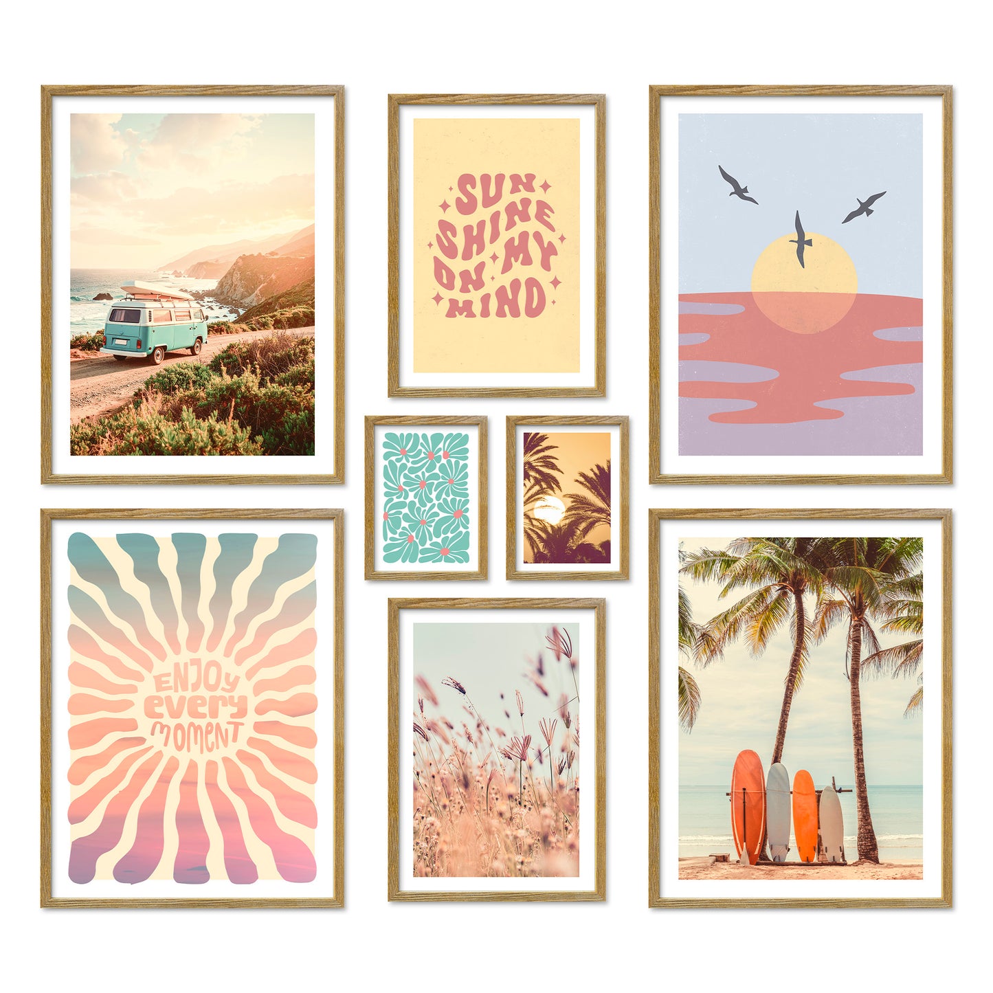 Poster Set Summer Trip I mehrteilige Bilderwand I Wandbilder Sommer