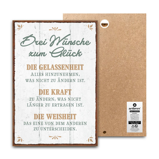 schild-mit-spruch-drei-wuensche-zum-glueck