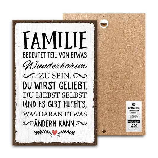 schild-mit-spruch-familie-ist-etwas-wunderbares