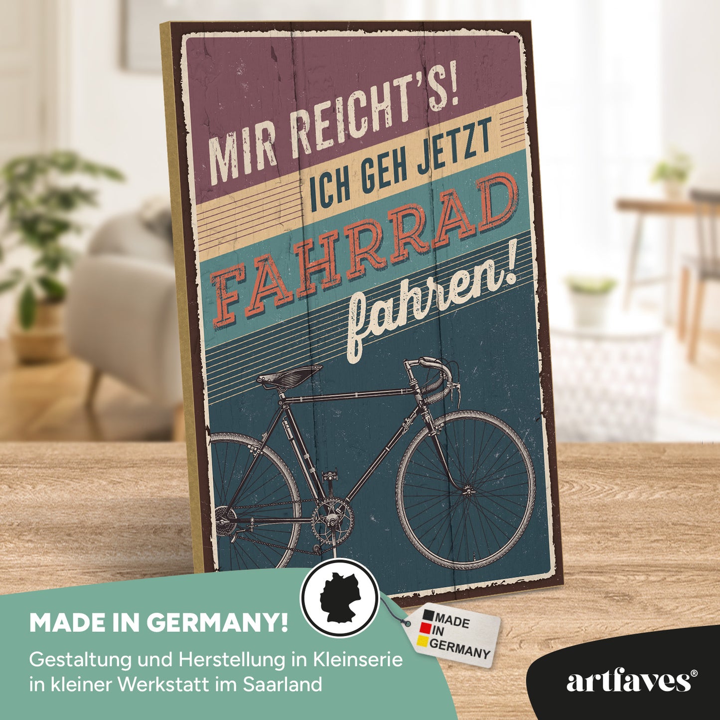 schild-mit-spruch-mir-reicht's-ich-geh'-fahrrad-fahren