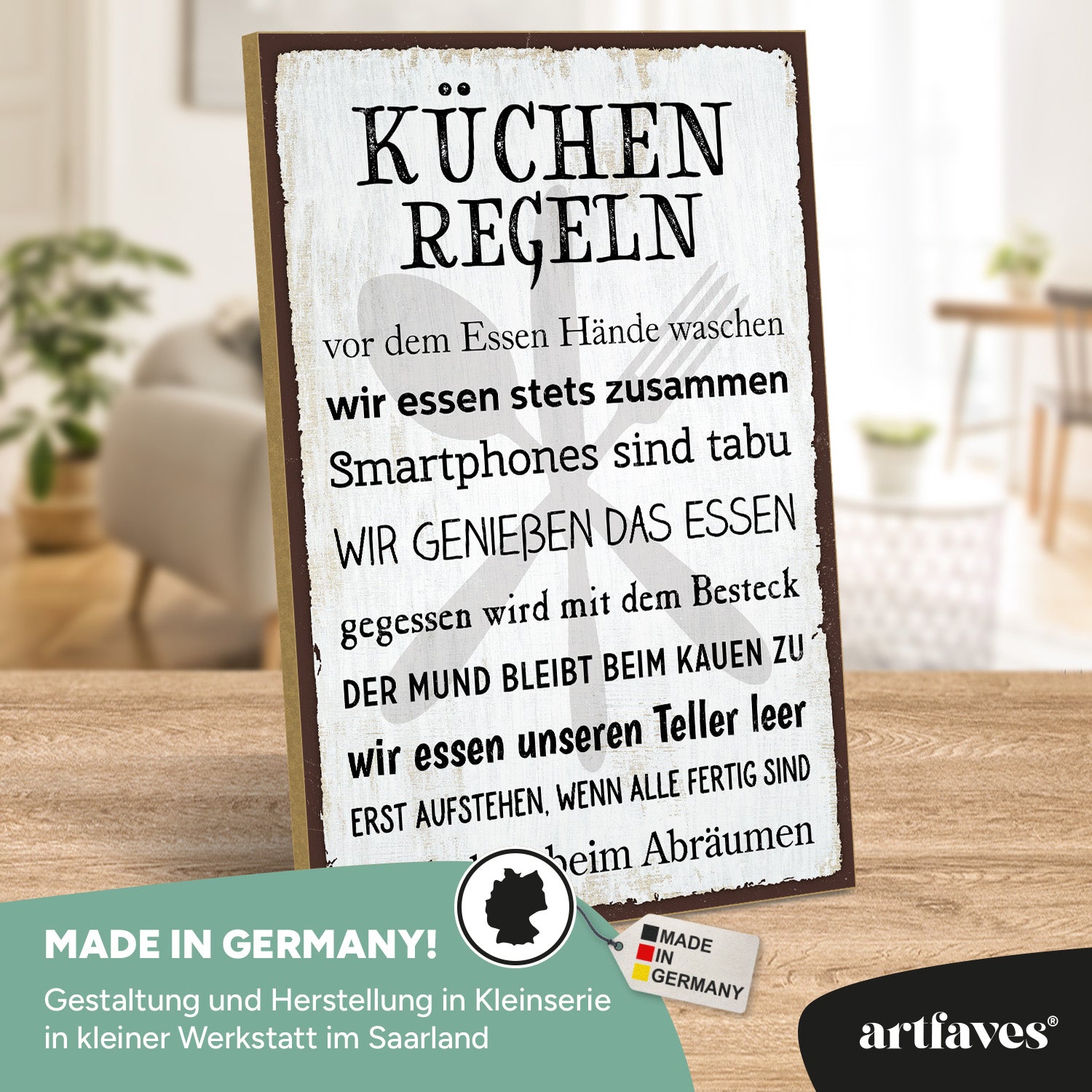 schild-mit-spruch-küchenregeln