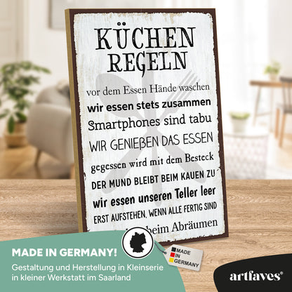 schild-mit-spruch-küchenregeln