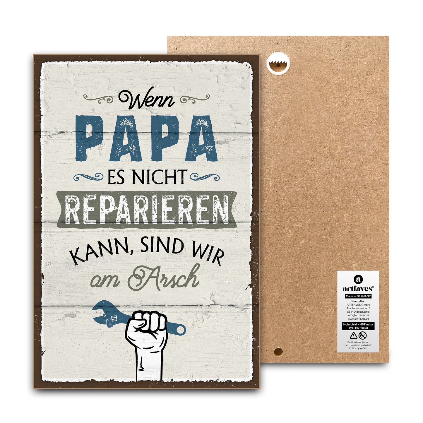 schild-mit-spruch-wenn-papa-es-nicht-reparieren-kann