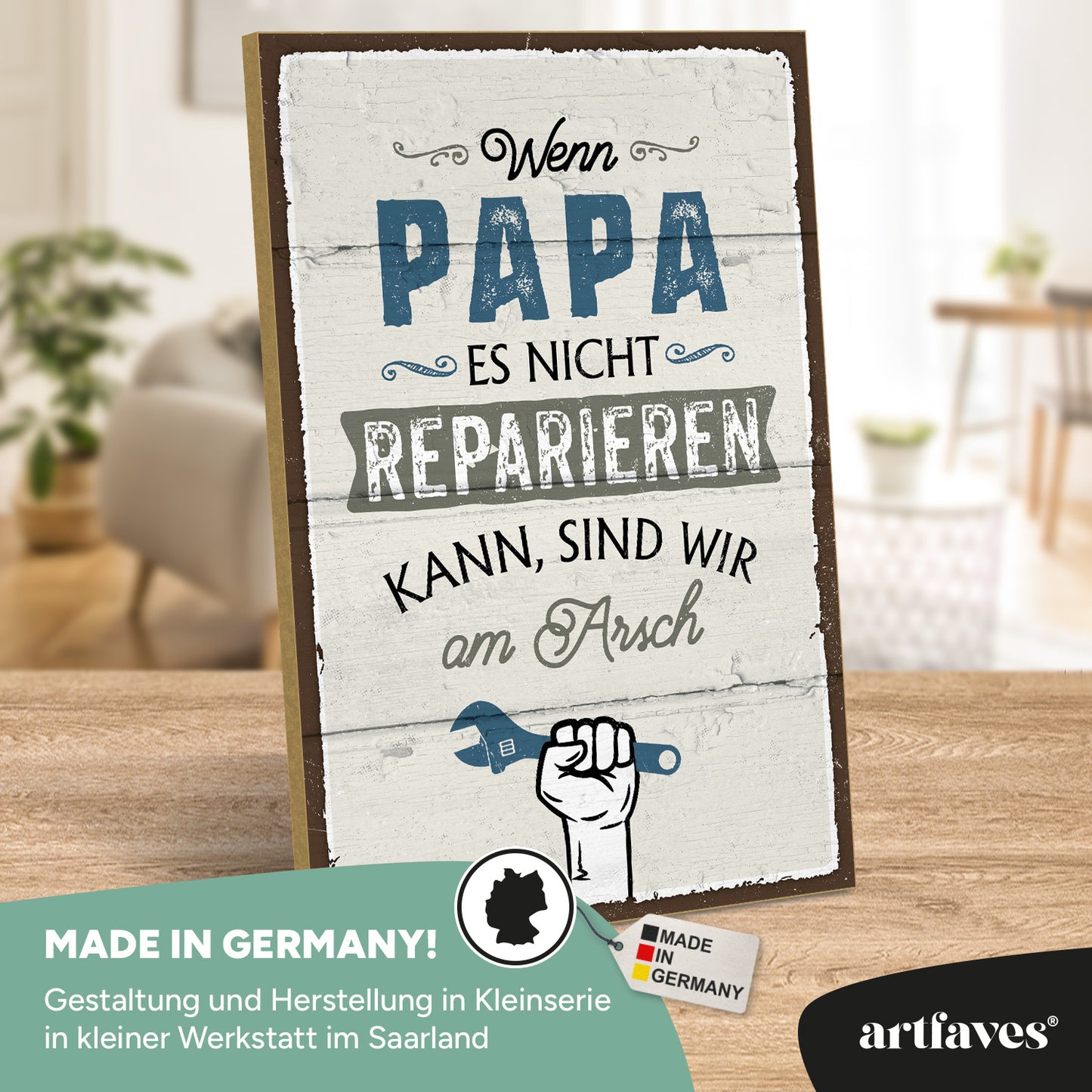 schild-mit-spruch-wenn-papa-es-nicht-reparieren-kann