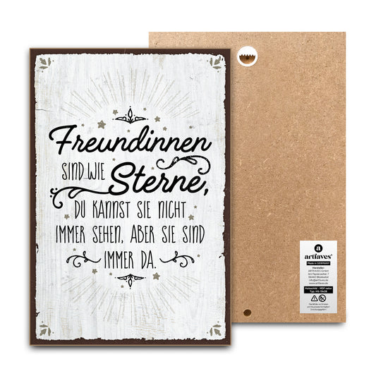 schild-mit-spruch-freundinnen-sind-wie-sterne
