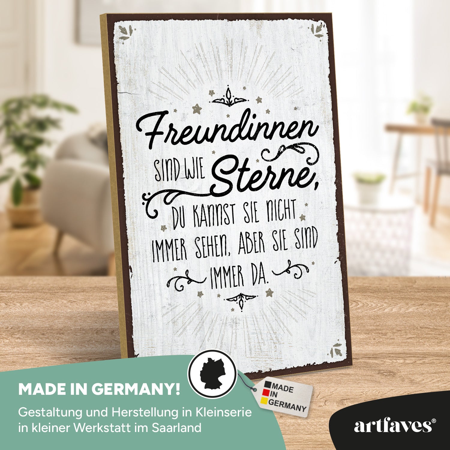 schild-mit-spruch-freundinnen-sind-wie-sterne