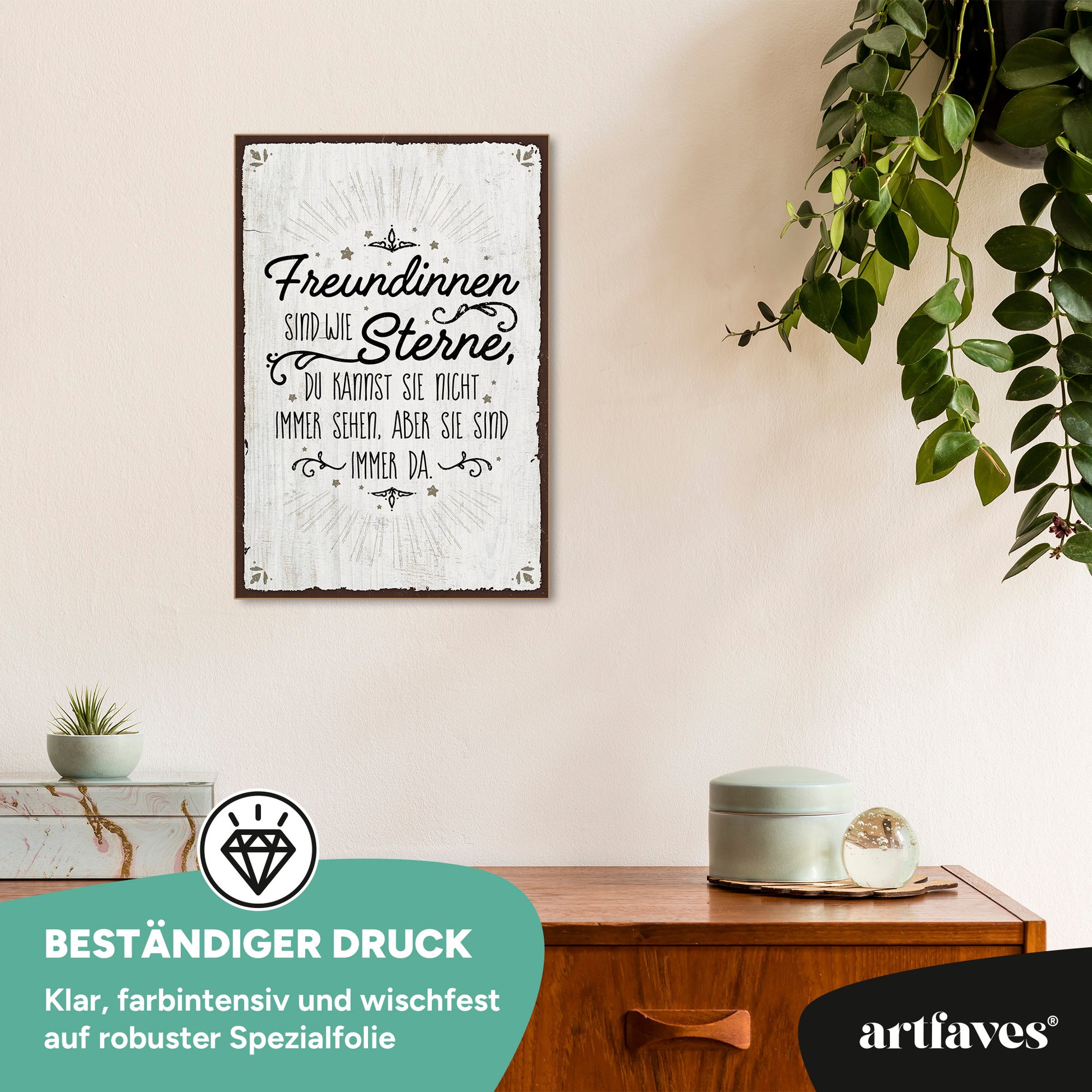 schild-mit-spruch-freundinnen-sind-wie-sterne