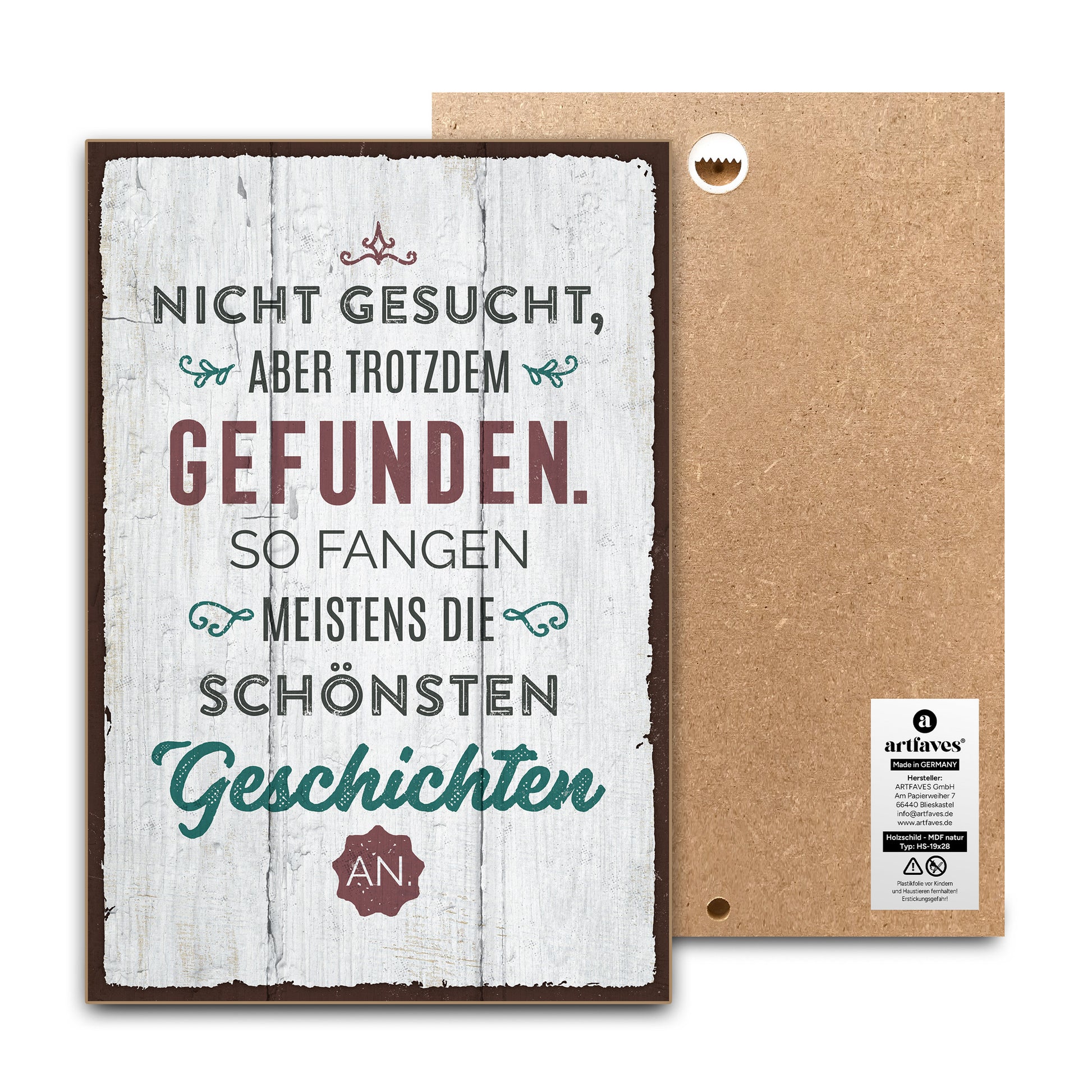 schild-mit-spruch-nicht-gesucht-aber-gefunden