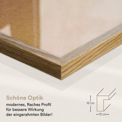 Bilderrahmen Set - 8-teilig - Eiche-Optik